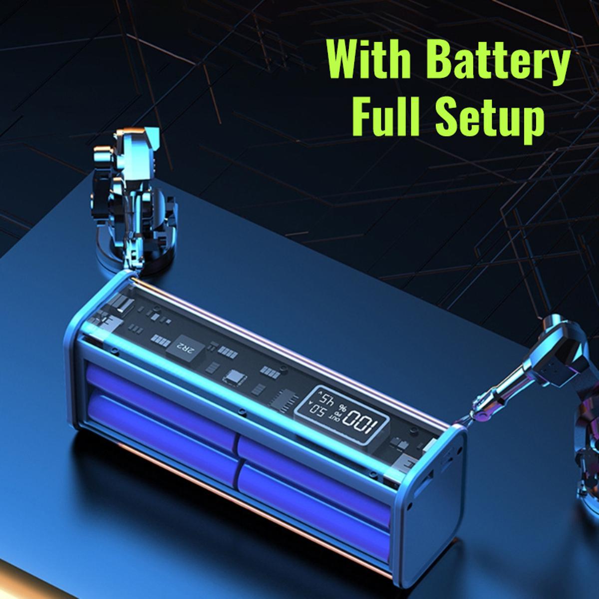 Picture of Professional PD22.5W DIY Battery Charger Case Fast Charging Case for 8PCS 18650 Polymer 20800mA Battery Charging Power Bank Box Battery Charger (Full Setup With Battery) V8