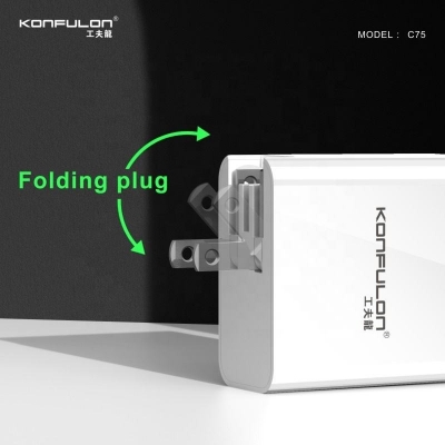 Picture of Konfulon GaN 65W super fast charger small size folding pin design mobile phone laptop charger combination EU&US