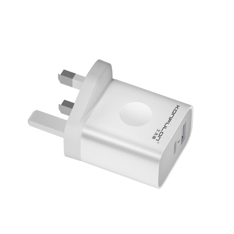 Picture of KONFULON Trending 20W Charger with UK Plug and Type-C & USB-A Outputs for Mobile Phone Fast Charging in Travel