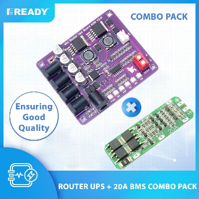 Picture of Mini Router UPS and 3S 20A BMS Combo Pack Borad 40W V2.6 Battery Charger Board 11.1V Battery Charger For Router and Onu- READY ELECTRONICS Picture of Mini Router UPS and 3S 20A BMS Combo Pack Borad 40W V2.6 Battery Charger Board 11.1V Battery Charger For Router and Onu- READY ELECTRONICS