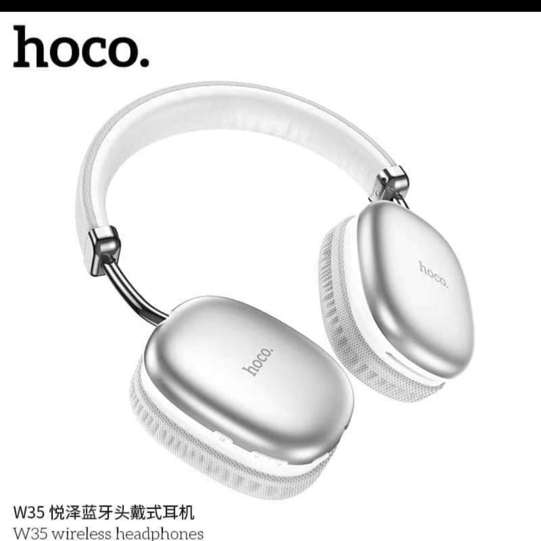 Picture of Hoco Headphones W35 Sound Magic Bluetooth Wireless Wired Headphone Hoco W35 Wireless Headphone - Silver Picture of Hoco Headphones W35 Sound Magic Bluetooth Wireless Wired Headphone Hoco W35 Wireless Headphone - Silver