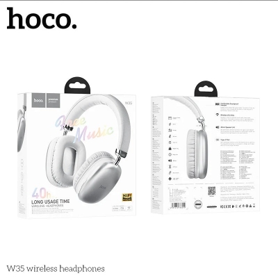 Picture of Hoco Headphones W35 Sound Magic Bluetooth Wireless Wired Headphone Hoco W35 Wireless Headphone - Silver Picture of Hoco Headphones W35 Sound Magic Bluetooth Wireless Wired Headphone Hoco W35 Wireless Headphone - Silver