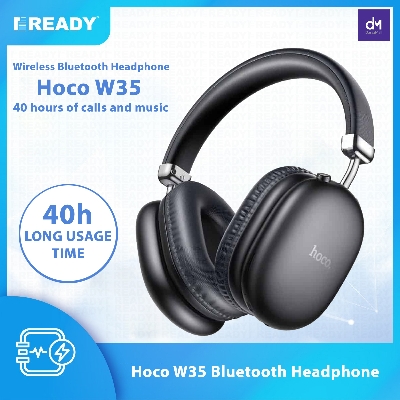 Picture of Hoco Headphones W35 Sound Magic Bluetooth Wireless Wired Headphone Hoco W35 Wireless Headphone - Black