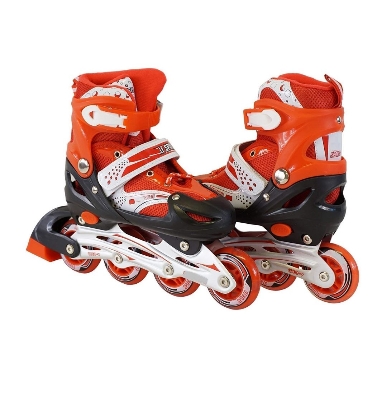 Picture of Inline roller skates shoes 1 Pair (30-33)- Red Color - Sports & Fitness