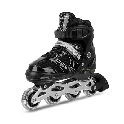 Picture of Inline roller skates shoes 1 Pair (38-41)- Black Color - Sports & Fitness