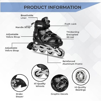 Picture of Inline roller skates shoes1 Pair (34-37) - Sports & Fitness