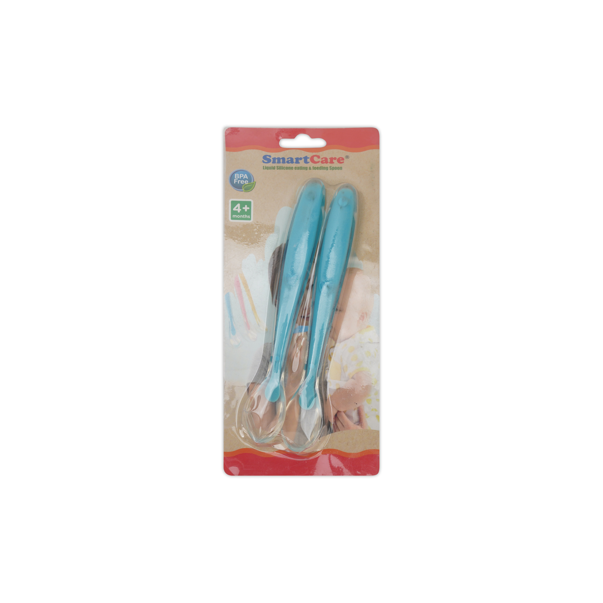 SmartCare - Soft Silicone spoon for baby (Blue)