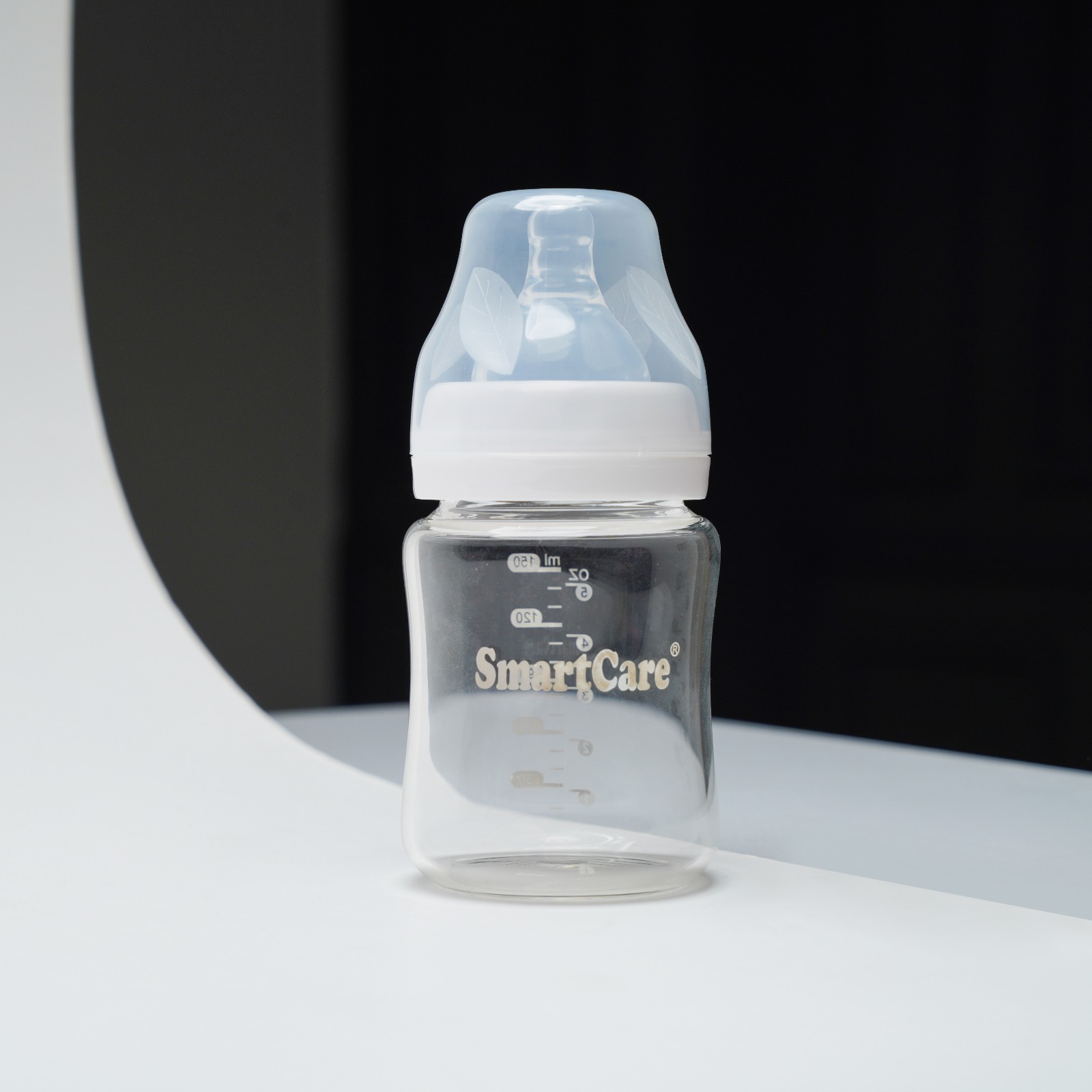 SmartCare Wide Neck Glass Bottle Baby Feeder – 150ml (5oz)