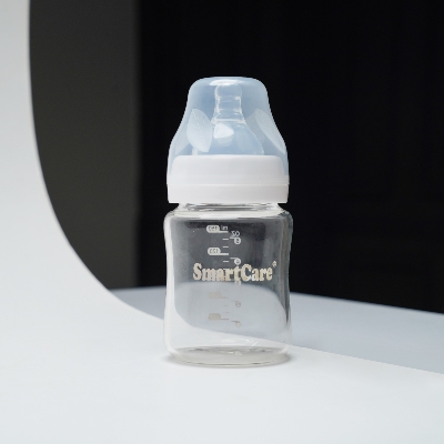 SmartCare Wide Neck Glass Bottle Baby Feeder – 150ml (5oz)