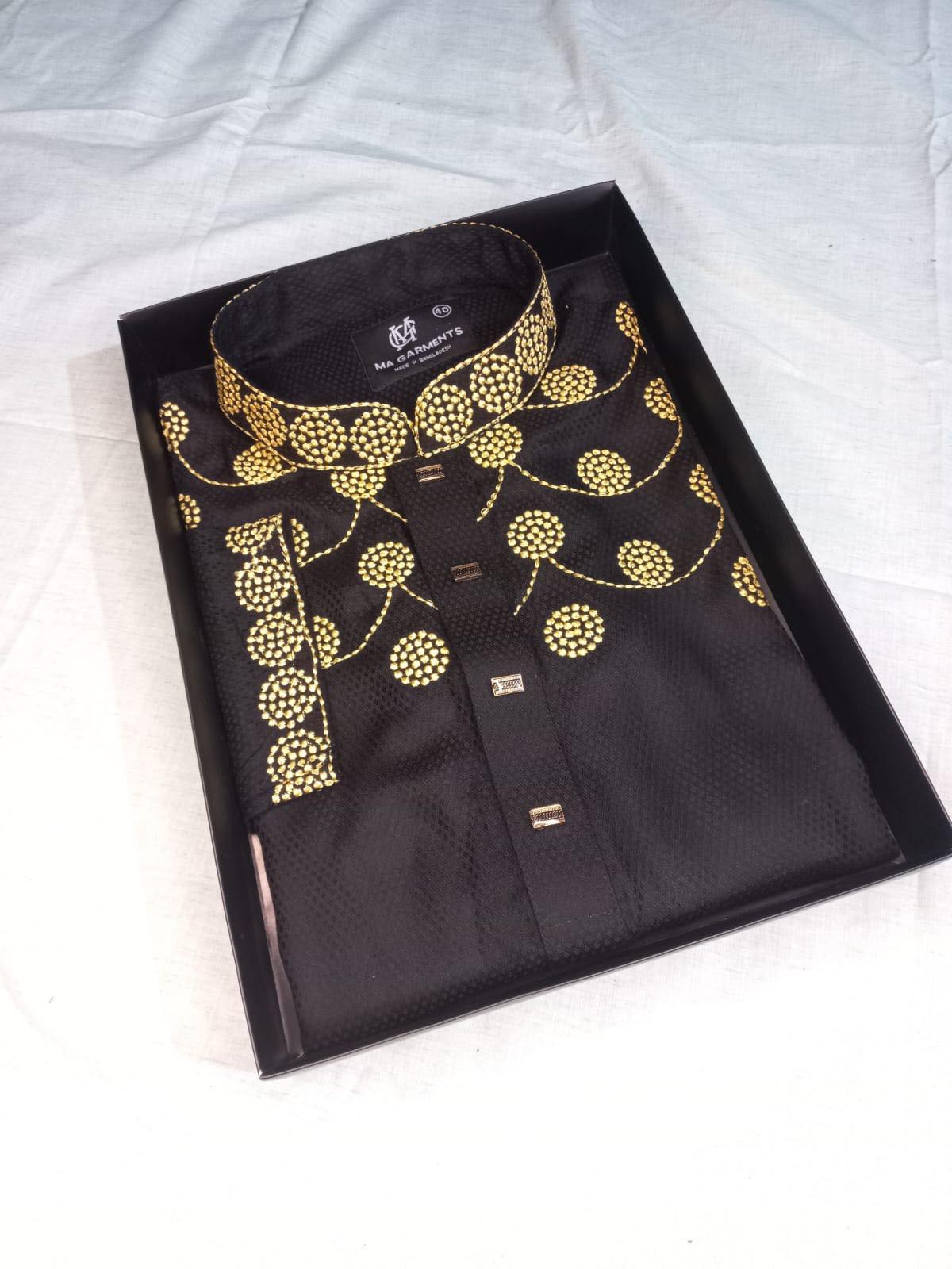 Picture of premium quality embroidery Panjabi made of organic cotton