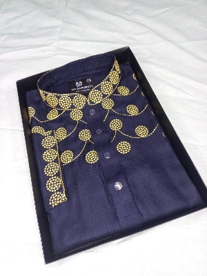 Picture of premium quality embroidery Panjabi made of organic cotton