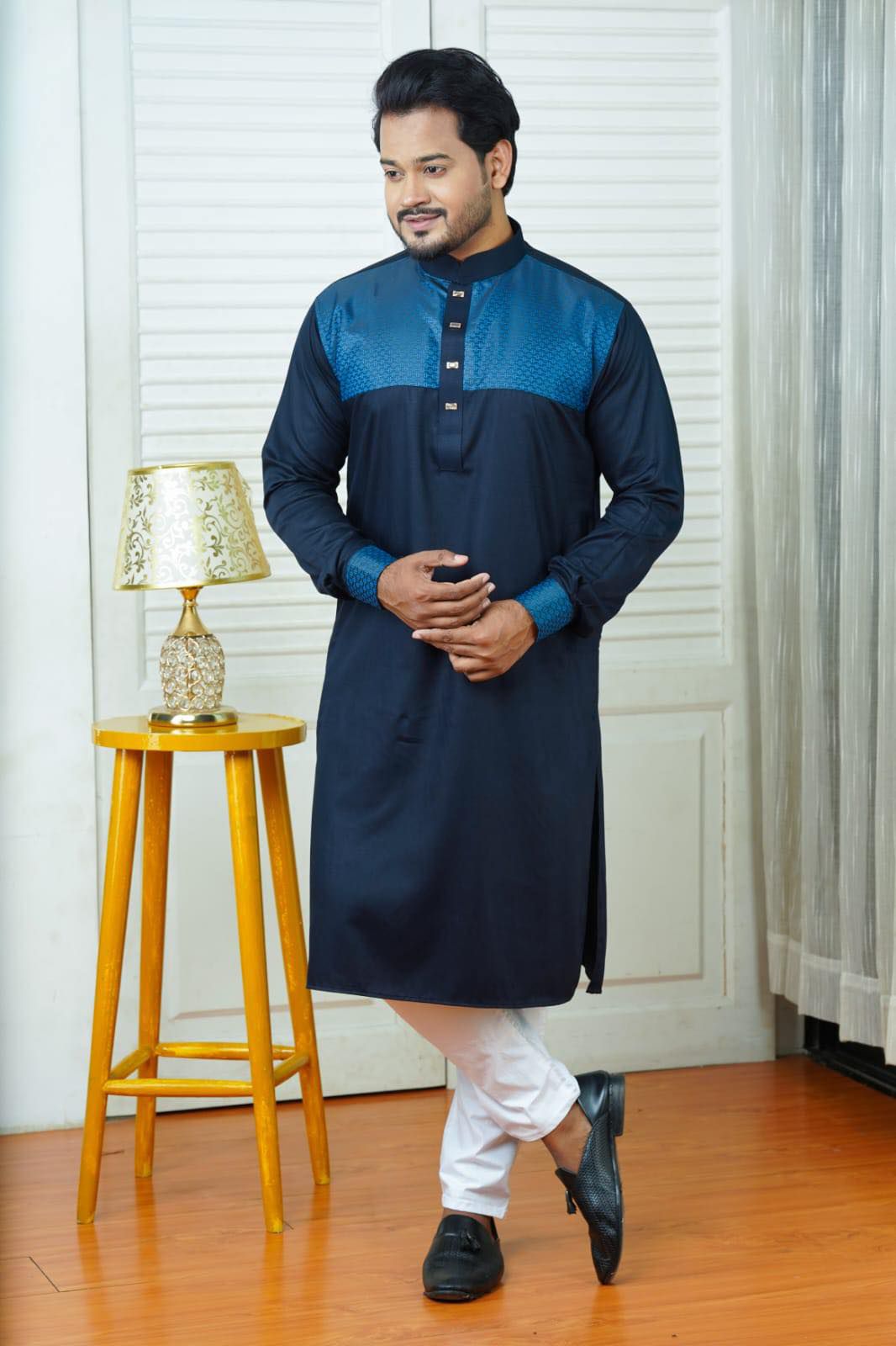 Picture of New man's exclusive design for panjabi semi long