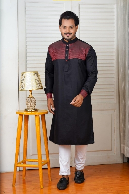 Picture of New man's exclusive design for panjabi semi long