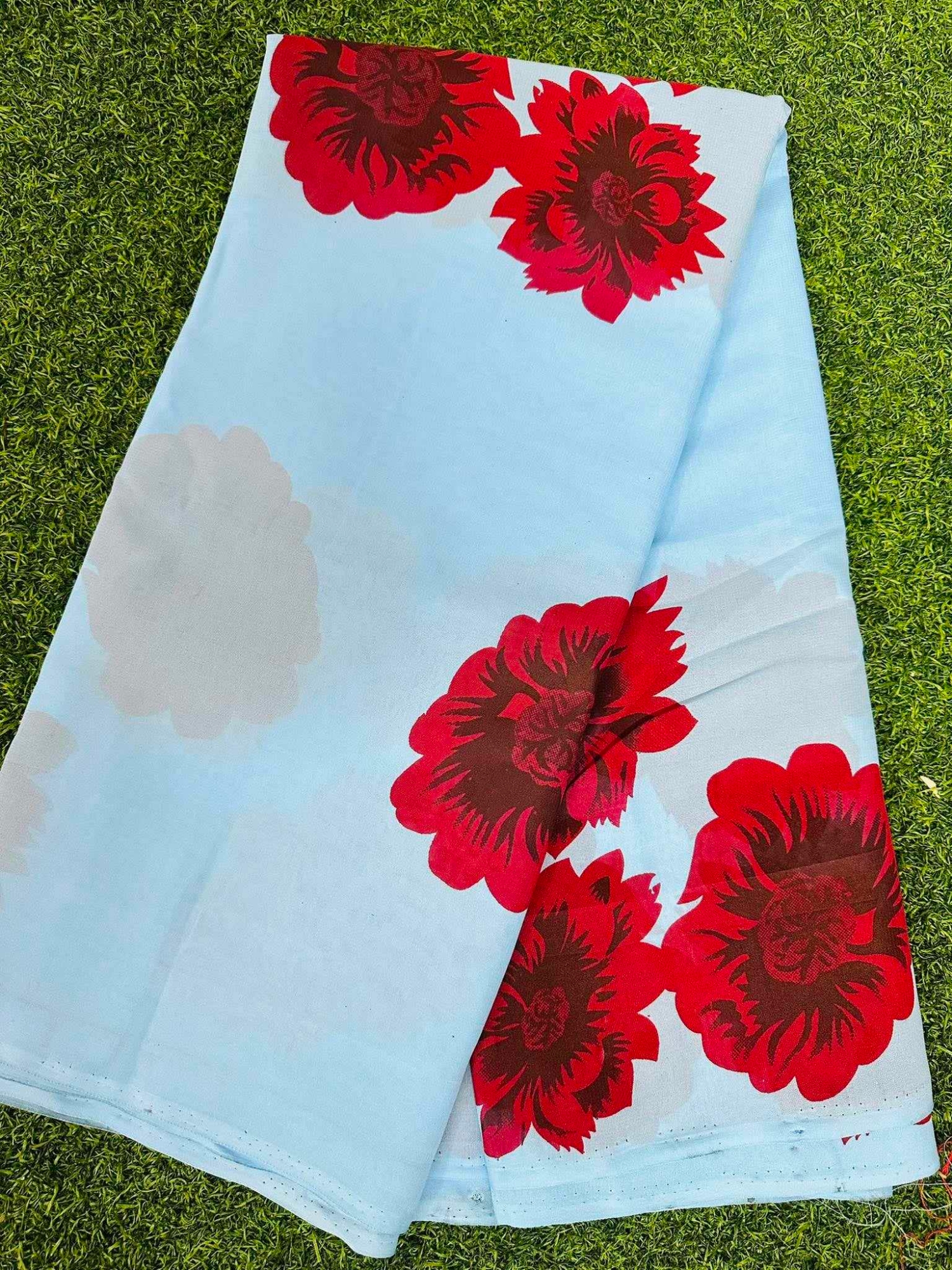 Picture of New Georgette parle lesce sari Print Saree for women