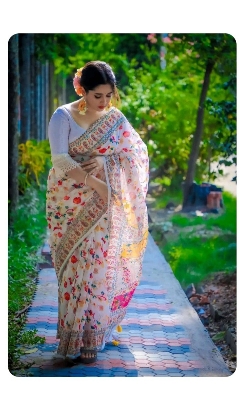 Picture of Tangail Half Silk jamdani Saree for women/ saree