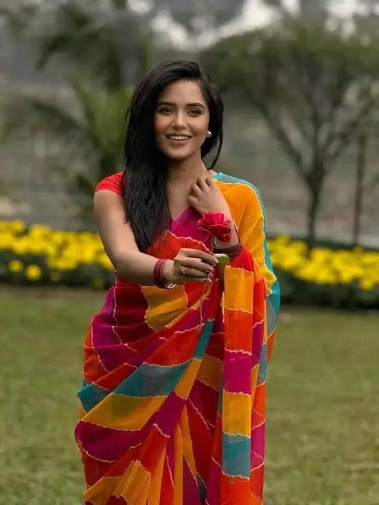 Picture of New Sylhety Georgette sari for women new / Sari with blous