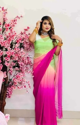 Picture of Georgette priented Febrice Saree for Women with blouse