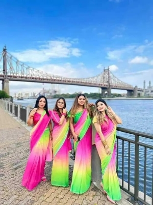 Picture of Georgette priented Febrice Saree for Women with blouse