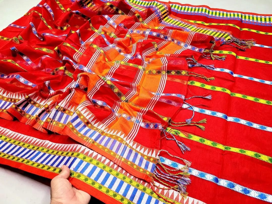 Picture of Saree pure cotton nokshe pair saree for women/saree