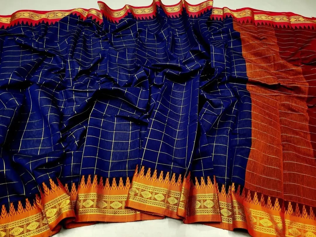 Picture of Half silk nokshe paier jamdani sari for women/Saree
