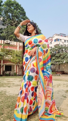 Picture of Chandini silk digital print saree for women/Saree