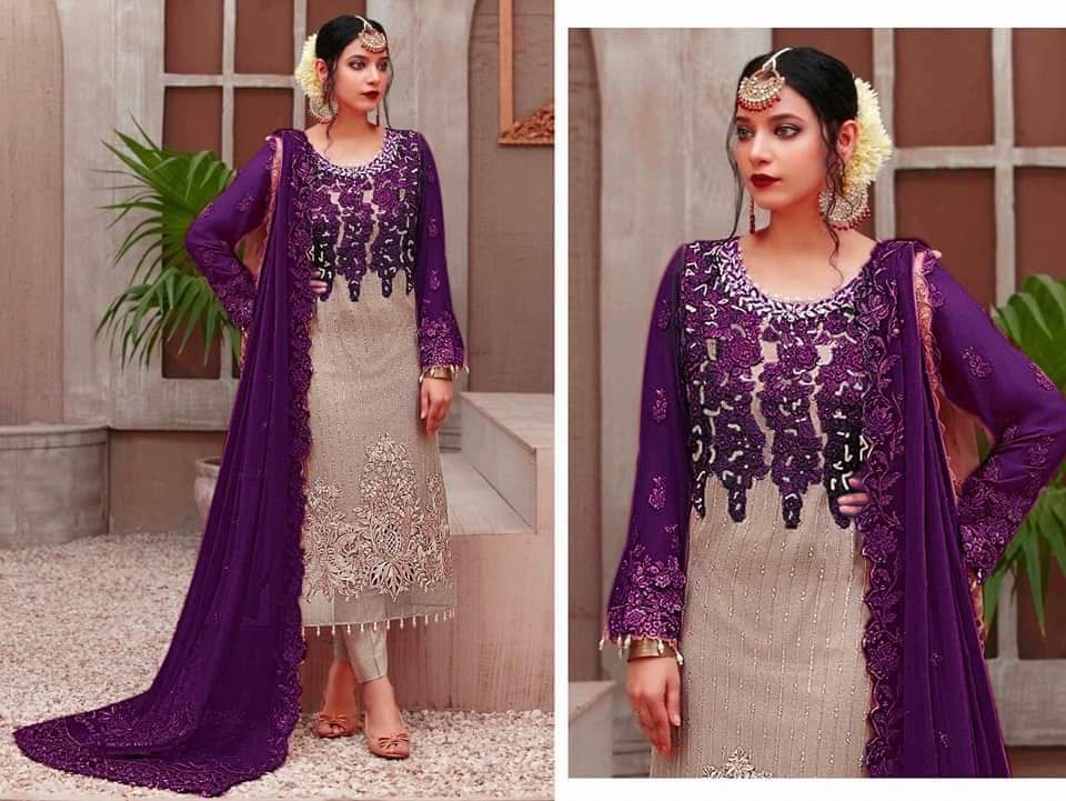 Picture of Indian jorgette dress for women work on sikunce shalwar