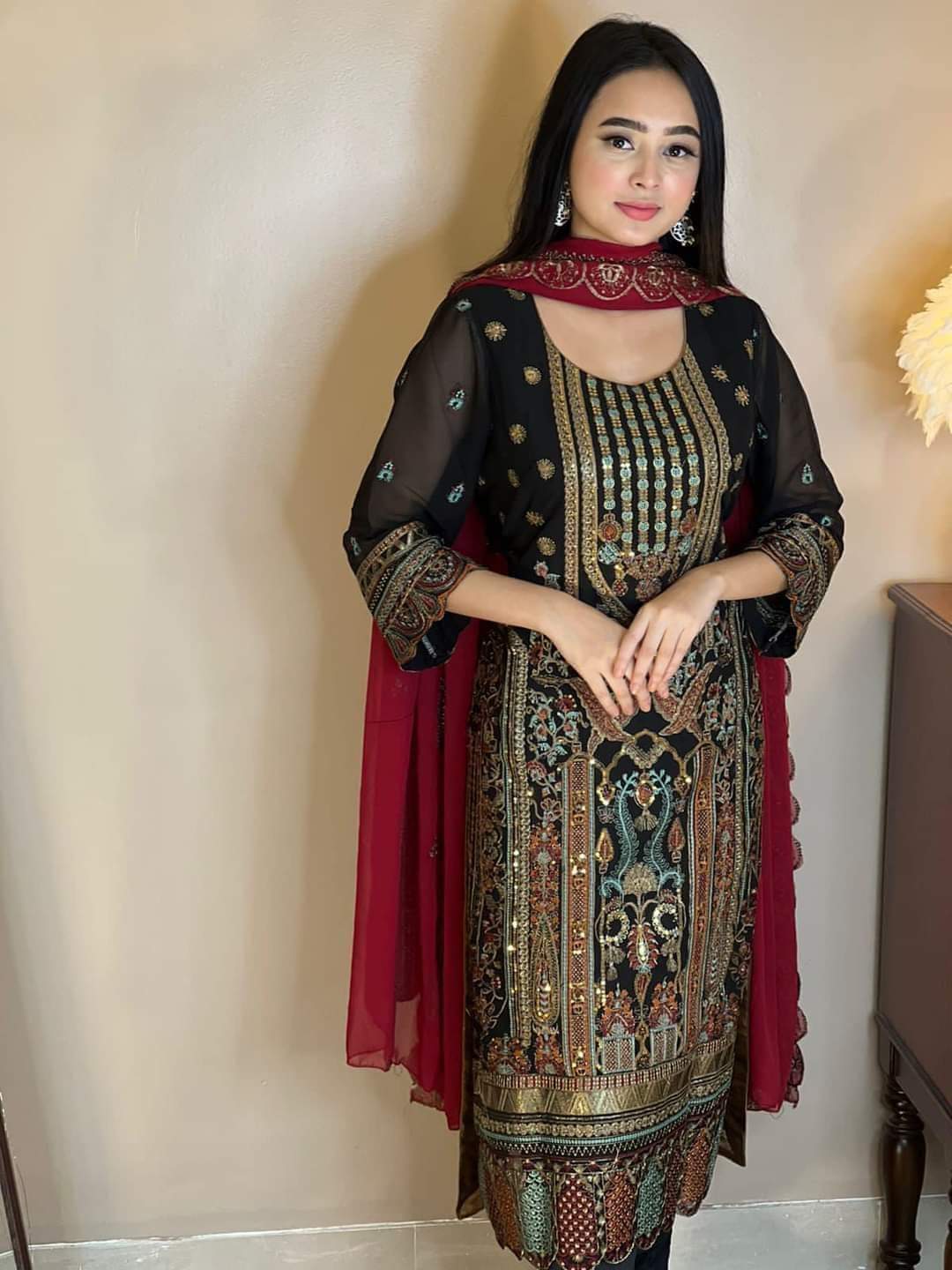 Picture of New Four pics Collection dress jorgette orna work ambodary