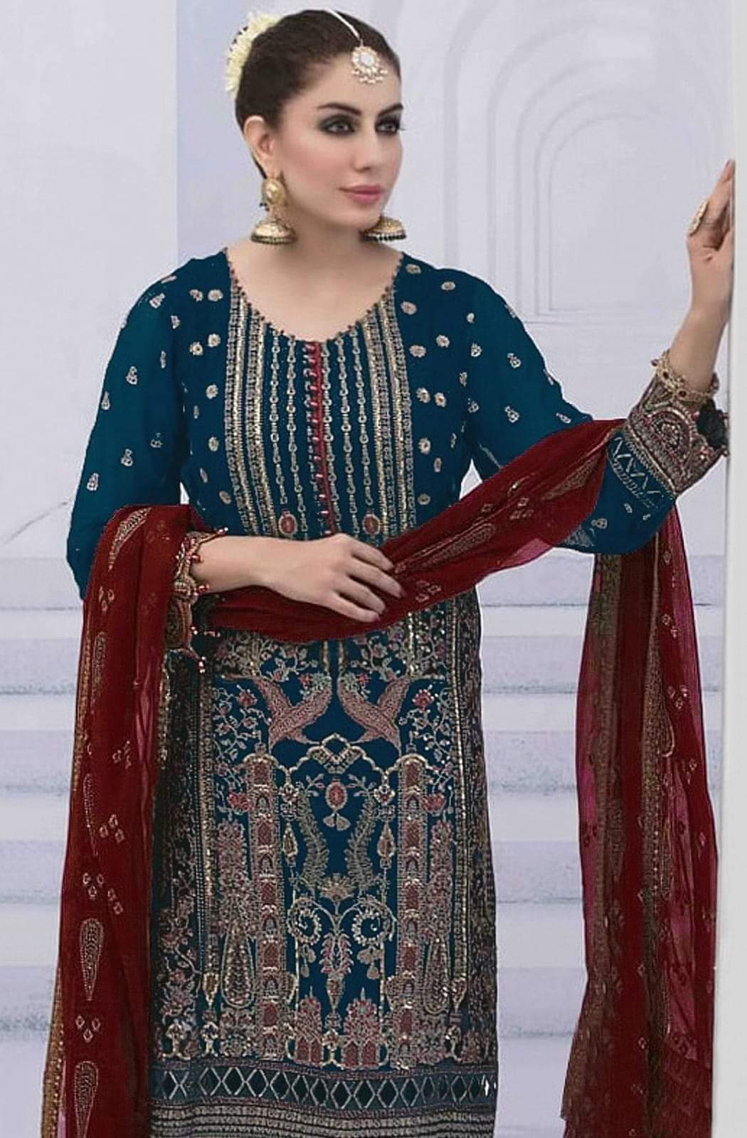 Picture of New Four pics Collection dress jorgette orna work ambodary