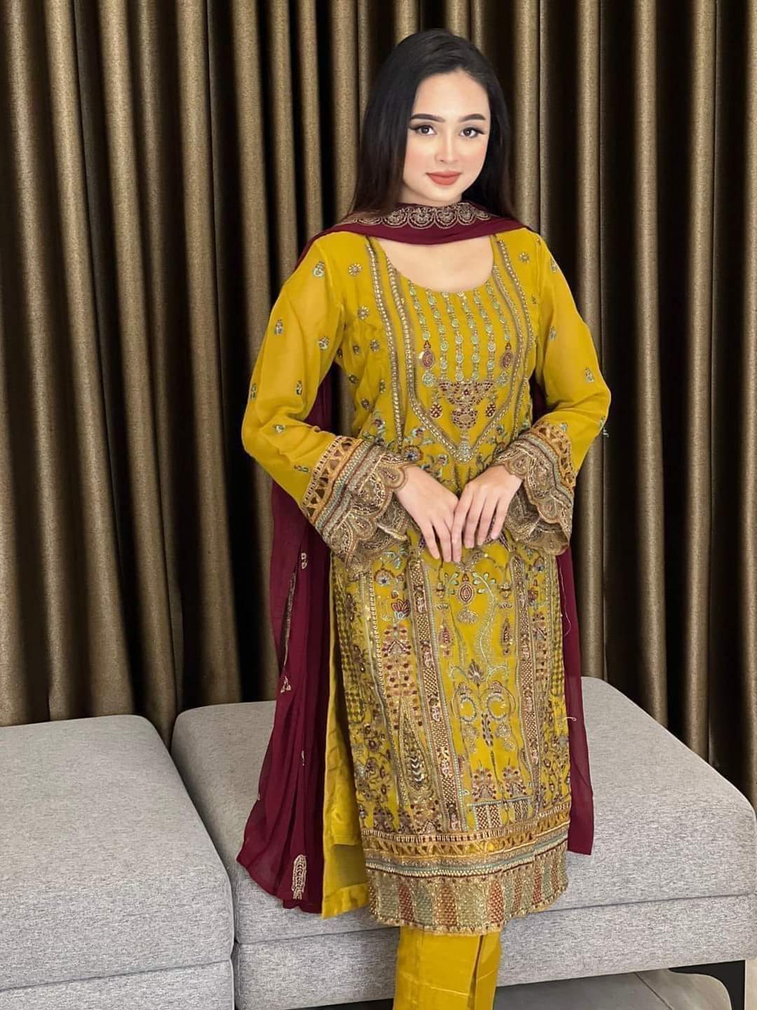 Picture of New Four pics Collection dress jorgette orna work ambodary