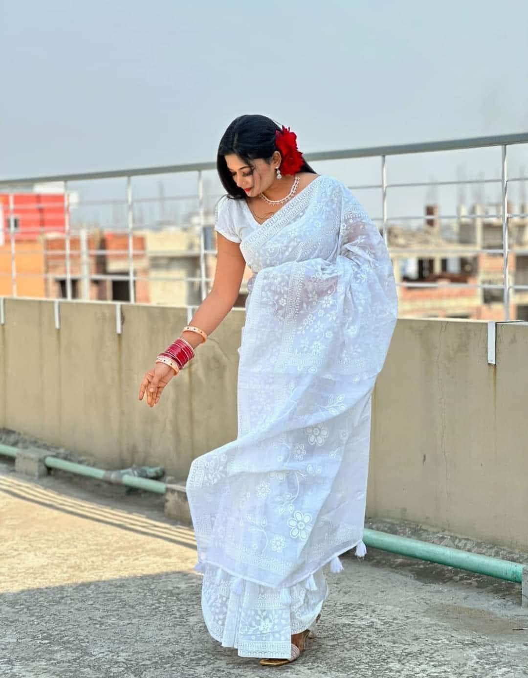 Picture of New Exclusive Grilletrd  Spical Sari for women/Saree