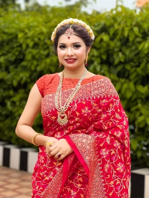 Picture of Half Silk Saree for Women - Perfect for All Seasons and Occasions - Ideal for Casual Wear