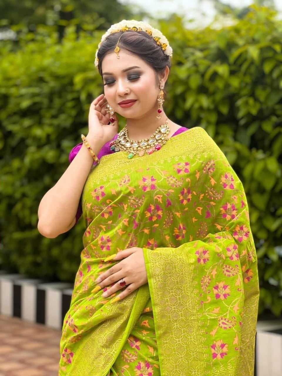 Picture of Half Silk Saree for Women Perfect for All Seasons and Occasions - Ideal for Casual Wear
