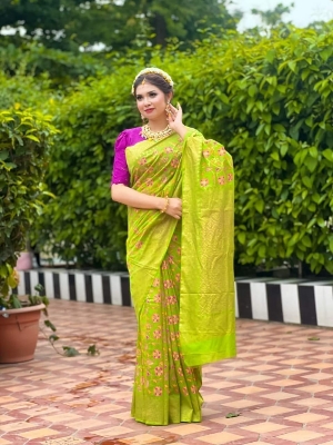 Picture of Half Silk Saree for Women Perfect for All Seasons and Occasions - Ideal for Casual Wear