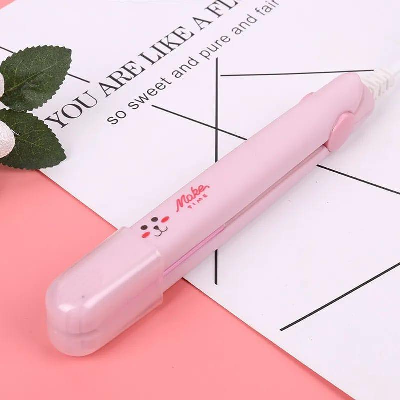 Picture of Mini Hair Straightener Clipboard Small Power Plug Curling Hair Straight Hair Girls Air Bangs Portable Hair Straightener