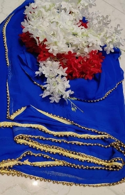 Picture of Soft Weightless Georgette Saree- 12 Haat Length - Suitable for Parties or Casual