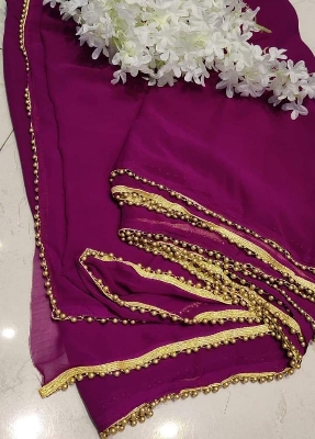 Picture of Soft Weightless Georgette Saree- 12 Haat Length  Suitable for Parties or Casual
