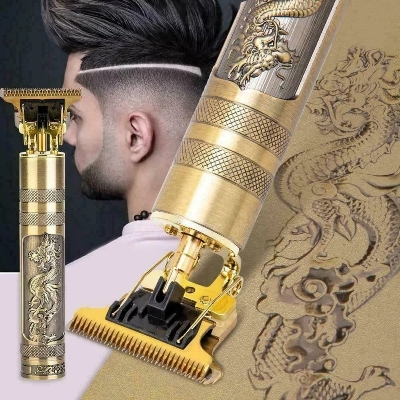 Picture of T9 Vintage USB Rechargeable Hair Trimmer Electric Hair Clipper Haircut Machine For Men m
