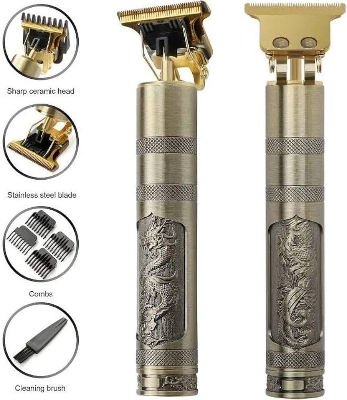 Picture of T9 Vintage USB Rechargeable Hair Trimmer Electric Hair Clipper Haircut Machine For Men m