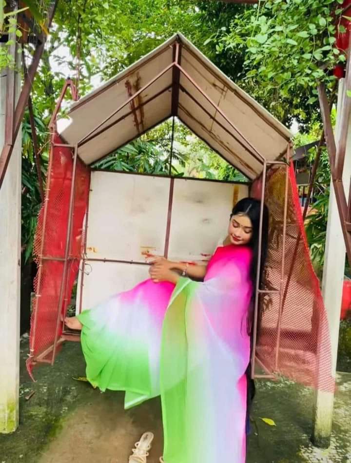 Picture of New gorgete rondhonu shari for women,/Saree Rongdhuni
