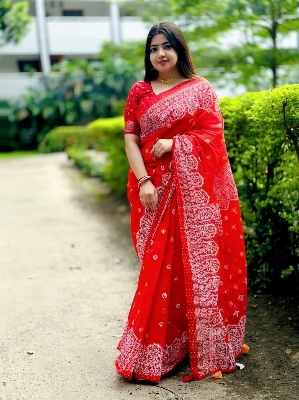 Picture of Fashionable Half Silk  Saree for Women - Embrace Elegance for All Occasions - Suitable for All Seasons
