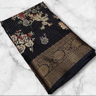 Picture of Beautiful Silk Sarees with all running bloue weaving border