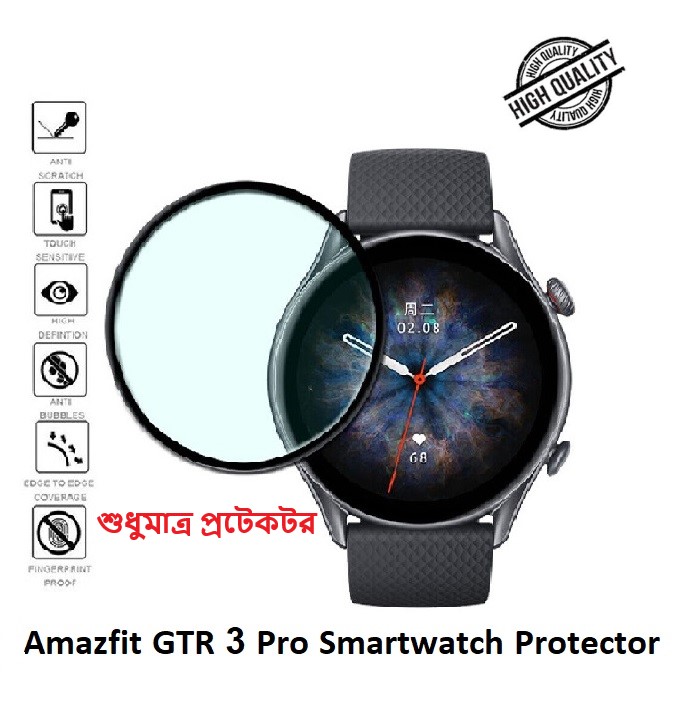 Picture of Smartwatch Plastic Full Coverage Screen Protector for Amazfit GTR 3 Pro