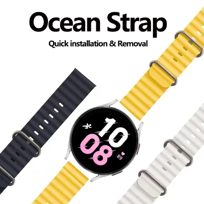Picture of 22mm Soft Ocean Style Silicone Solid Color Watch Band Strap For Solar LS05/ Gear S3/ DT78/ DT98/ DT95/ DT92/ L15/ L13/ L16/ Amazfit Pace /Zeblaze GTR-2/ Colmi i30/ Mibro X1/ M29 SmartWatch.