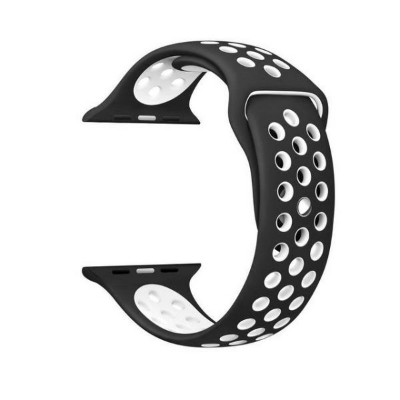 Picture of 41mm Soft Fashion Silicone Replacement Strap(40mm/38mm) For Smart Watch-Black&Grey