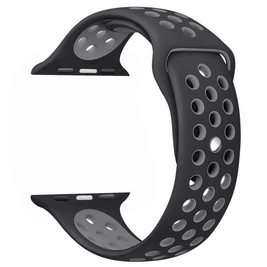 Picture of 40mm/38mm Soft Fashion Silicone Replacement Strap 41mm For Smart Watch-Grey&White - Smart Watch Belt
