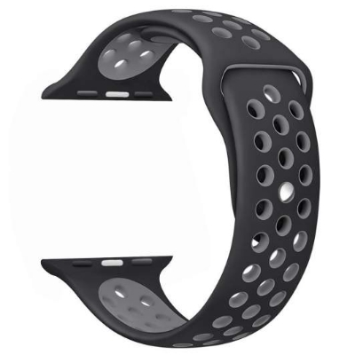 Picture of 40mm/38mm Soft Fashion Silicone Replacement Strap 41mm For Smart Watch-Grey&White - Smart Watch Belt