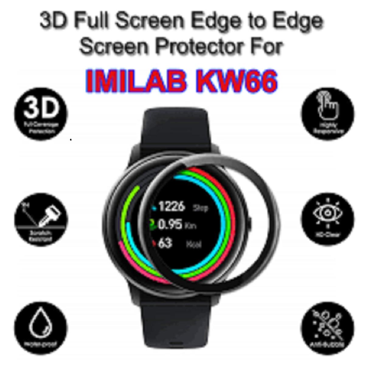 Picture of imileb kW66 smart watch Screen Protector 3D Curved Soft Film Protective Film