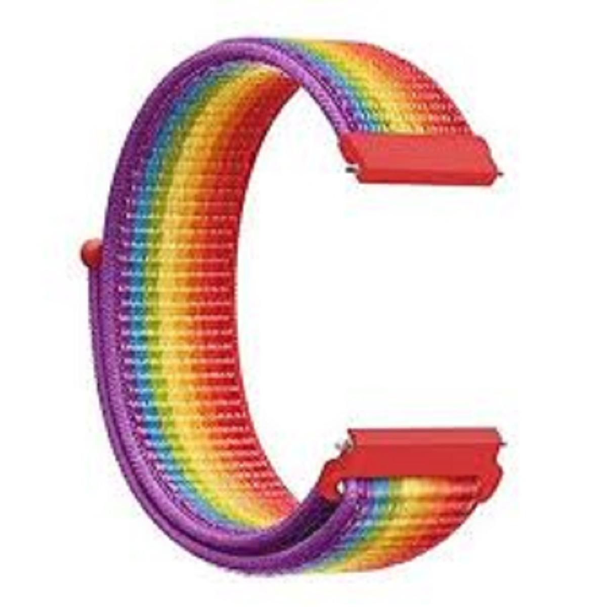 Picture of 22mm Nylon rainbow Soft Woven Watch Band Sport Strap