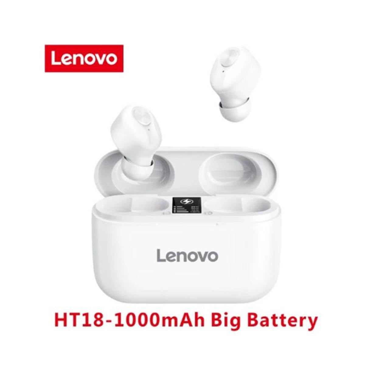 Picture of Lenovo HT18 Wireless TWS 5.0 Earbuds 1000mAH Battery LED Display Volume Control EarBuds HIFI Stereo HD Talking Earphones
