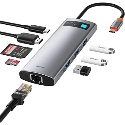 Picture of Baseus HUB Metal Gleam Series 8-in-1 Multifunctional Type-C to PD 4K HD USB3.0 Docking Station
